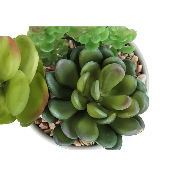 White Green Seven-Inch Succulent Indoor Table Potted Artificial Plant, Set of Two, image 6